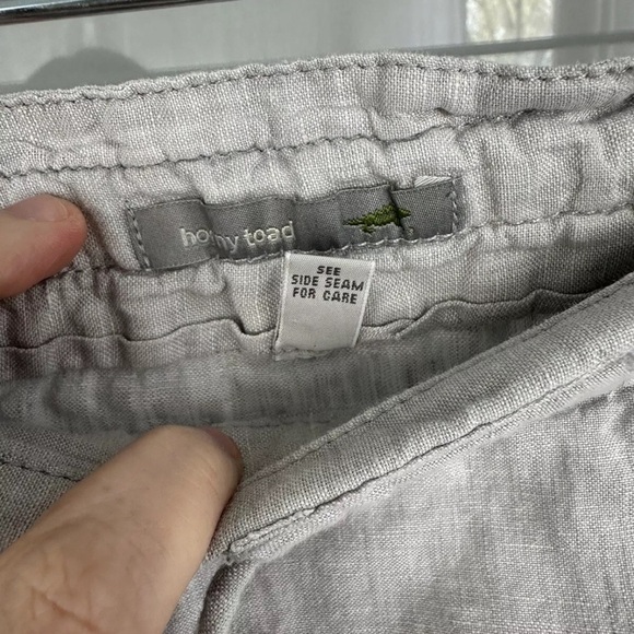 Horny Toad & Co Skirt Womens Medium Gray 100% Linen Mini Pockets Breathable - Picture 3 of 8